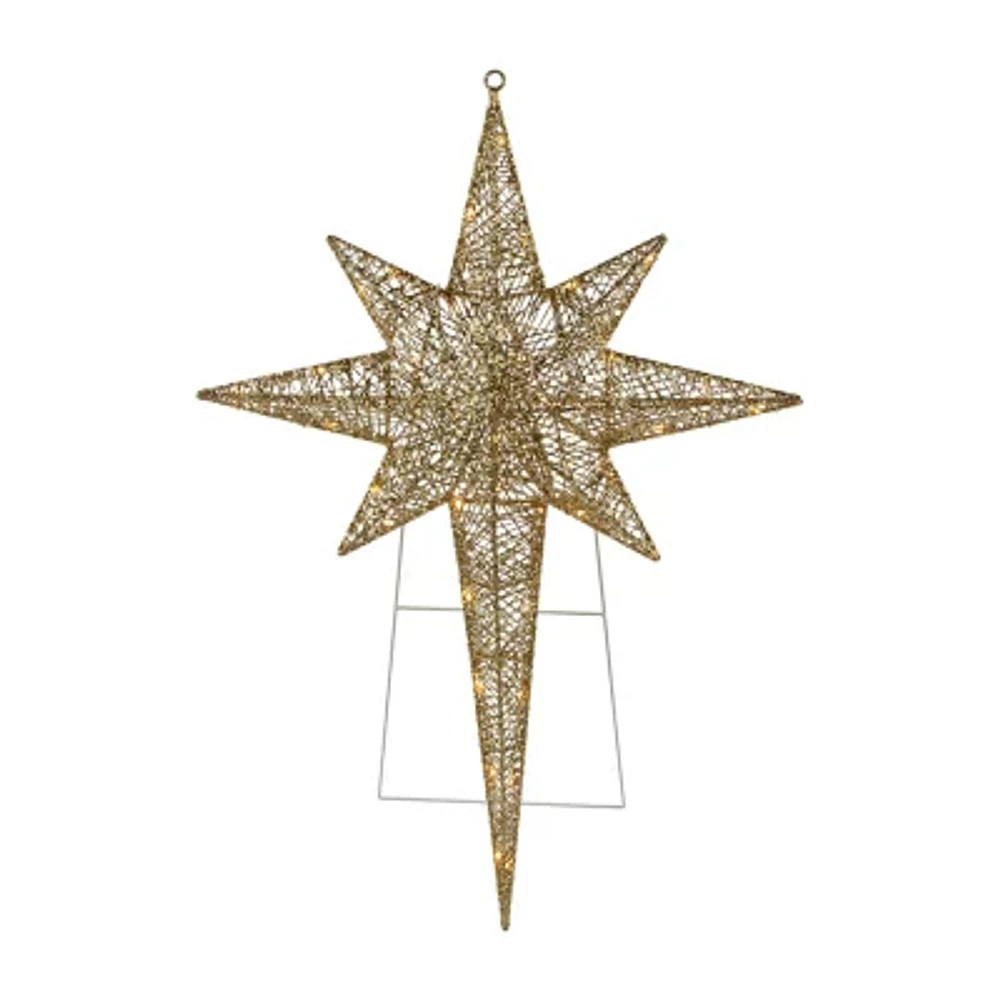 Northlight "36"" Led Gold Star Of Bethlehem Outdoor" Christmas Yard Art