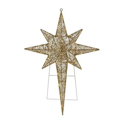 Northlight "36"" Led Gold Star Of Bethlehem Outdoor" Christmas Yard Art