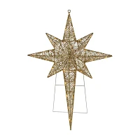 Northlight "36"" Led Gold Star Of Bethlehem Outdoor" Christmas Yard Art