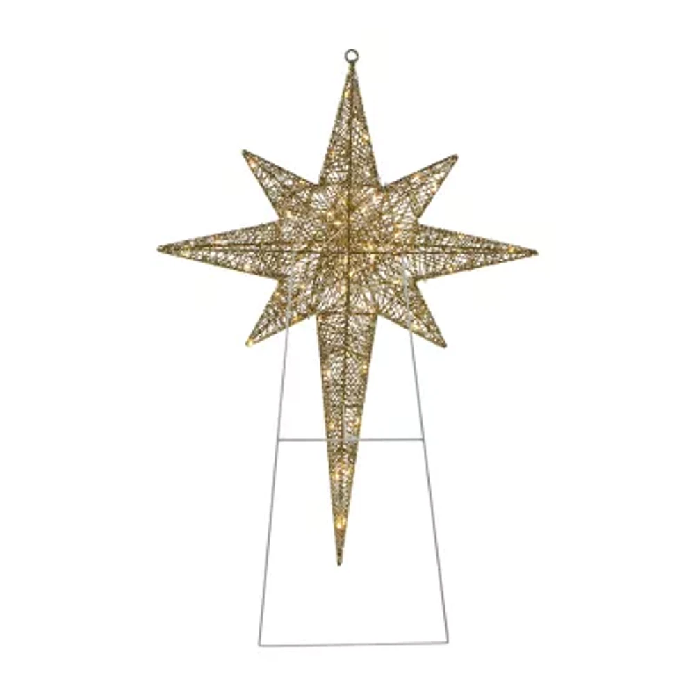 Northlight "36"" Led Gold Star Of Bethlehem Outdoor" Christmas Yard Art