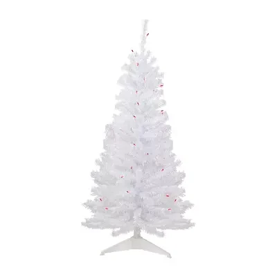 Northlight Woodbury White Slim Artificial Lights Foot Pre-Lit Pine Christmas Tree