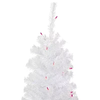 Northlight Woodbury White Slim Artificial Lights Foot Pre-Lit Pine Christmas Tree