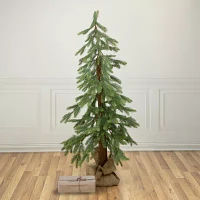 Northlight Jute Base Decoration 4 Foot Pine Christmas Tree