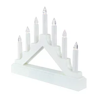 Northlight 13.5" Pre-Lit Led 7-Tier White Candelabra Christmas Tabletop Decor