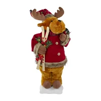 Northlight 24" Animated Musical Moose Christmas Animal Figurines