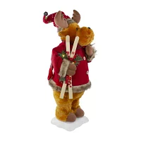 Northlight 24" Animated Musical Moose Christmas Animal Figurines