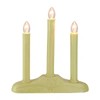 Northlight 9.5" Ivory 3 Light Candolier With Bell Base Candle Lamp Christmas Tabletop Decor