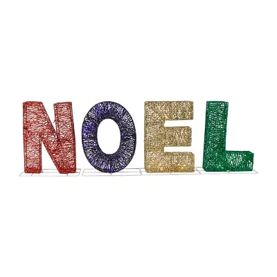 Northlight "46"" Multi-Color Led 'Noel' Outdoor" Christmas Yard Art