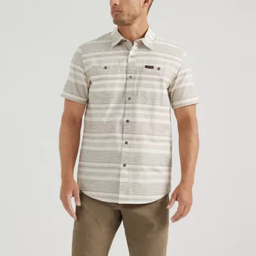 Wrangler Breeze Mens Short Sleeve Button-Down Shirt