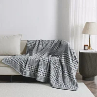 Linery All Season Waffle Weave Super Soft Reversible Lightweight Throw