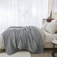 Linery All Season Waffle Weave Super Soft Reversible Lightweight Throw