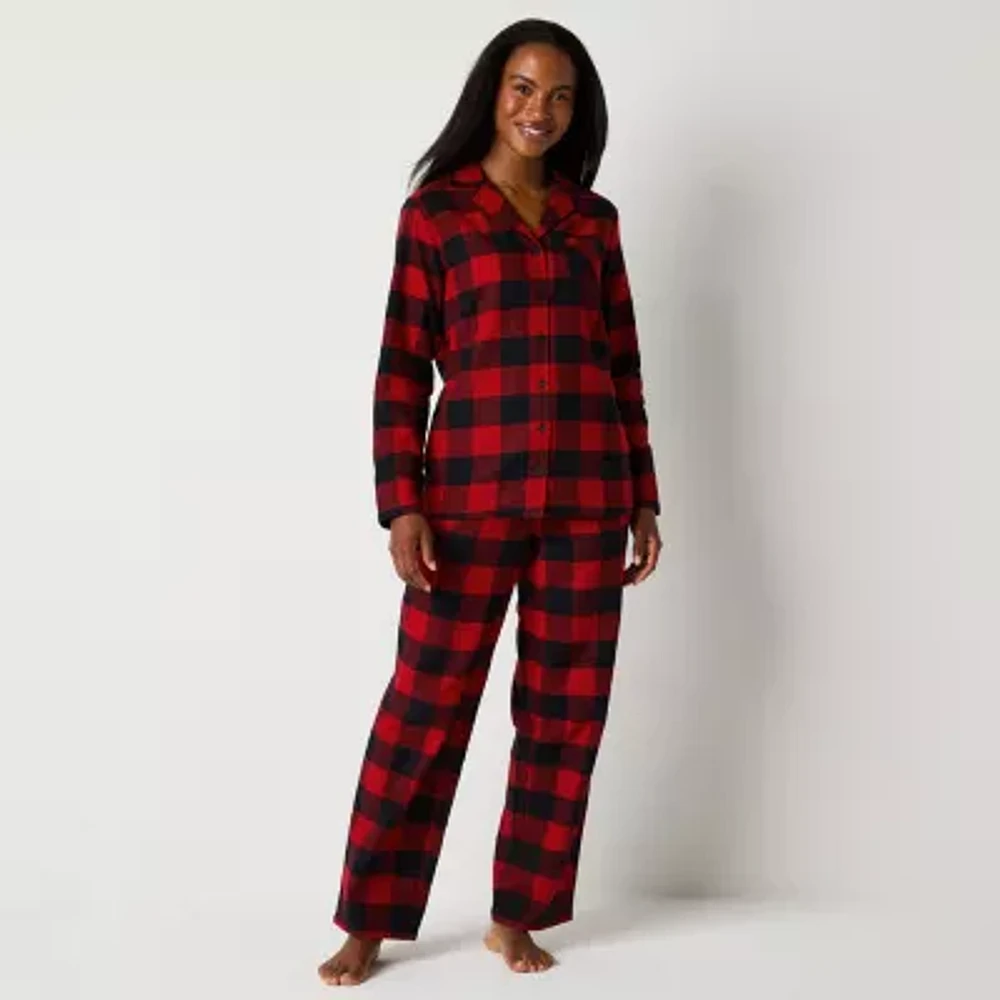 North Pole Trading Co. Womens Flannel Long Sleeve 2-pc. Matching Family Pajama Sets