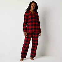 North Pole Trading Co. Womens Flannel Long Sleeve 2-pc. Matching Family Pajama Sets