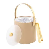 Kraftware Arc 3-pc. Ice Bucket + Tong Gold Trim Set