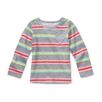 Okie Dokie Toddler Girls Round Neck Long Sleeve T-Shirt