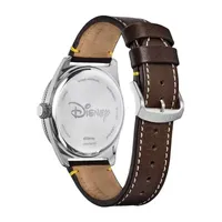 Citizen Disney Mickey Mouse Mens Brown Leather Strap Watch Aw1599-00w