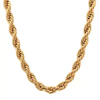 Mens 18K Gold Over Stainless Steel Pendant Necklaces