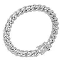 Stainless Steel Semisolid Curb Chain Bracelet