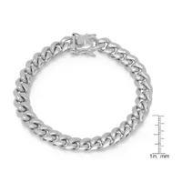 Stainless Steel Semisolid Curb Chain Bracelet