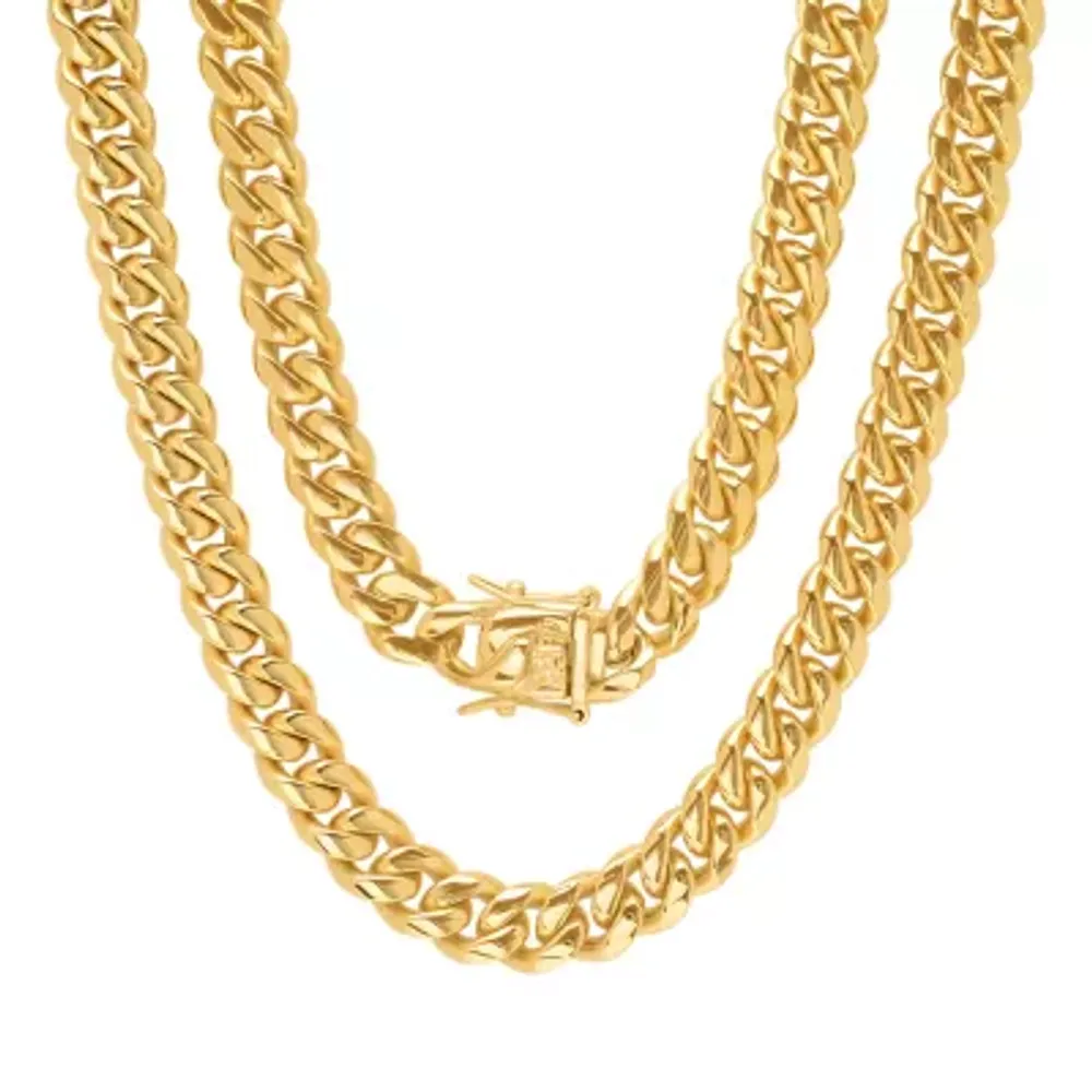 Steeltime Men's 18K Gold Plated Stainless Steel Rope Chain 24 Necklace - Gold