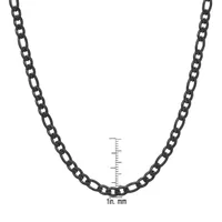 Stainless Steel 24 Inch Semisolid Curb Chain Necklace