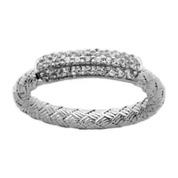 Paris 1901 By Charles Garnier White Cubic Zirconia Sterling Silver Band