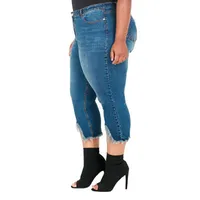 Poetic Justice - Plus Womens High Rise Over Belly Boyfriend Jean