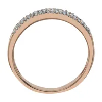 1/4 CT. T.W. Natural White Diamond 10K Rose Gold Anniversary Wedding Band