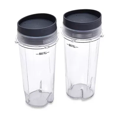 Ninja 16-Oz. Single Serve Cups with Lids for Ninja BL660, 2-Pack