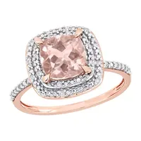 Womens 1/ CT. T.W. Genuine Pink Morganite 14K Rose Gold Cocktail Ring