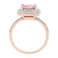 Womens 1/ CT. T.W. Genuine Pink Morganite 14K Rose Gold Cocktail Ring