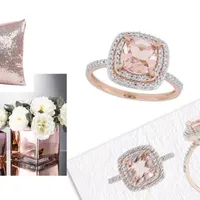 Womens 1/ CT. T.W. Genuine Pink Morganite 14K Rose Gold Cocktail Ring