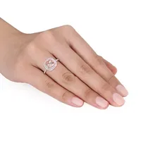 Womens 1/ CT. T.W. Genuine Pink Morganite 14K Rose Gold Cocktail Ring