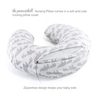 The Peanutshell Grey Elephants Nursing Pillows