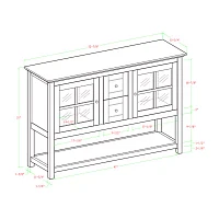 Bailey 52" Wood Console Table Entertainment Center