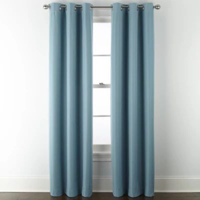 Home Expressions Allister Grommet Top Energy Saving 100% Blackout Single Curtain Panel