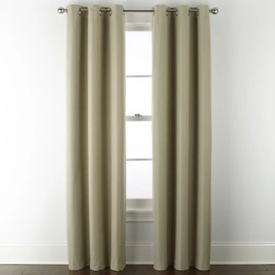 Home Expressions Allister Grommet Top Energy Saving 100% Blackout Single Curtain Panels