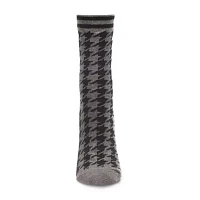 MeMoi Classic Houndstooth 1 Pair Crew Socks Womens