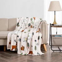 Linery Velvet Plush Fleece Printed Blanket