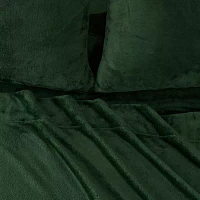 Linery Solid Velvet Plush Cozy Sheet Set