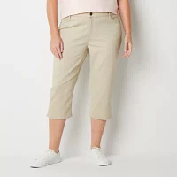 Liz Claiborne Sara Flexi Mid Rise Plus Capris