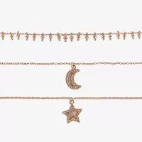 Arizona Gold Tone 18 Inch Link Moon Pendant Necklace