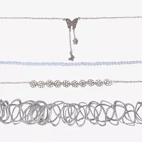 Arizona Silver Tone 4-pc. 12 Inch Link Butterfly Necklace Set