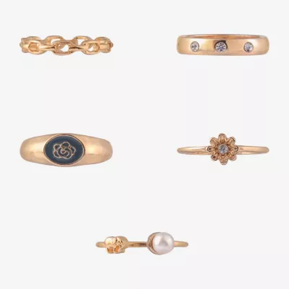 Arizona Gold Tone 5-pc. Flower Ring Sets