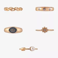 Arizona Gold Tone 5-pc. Flower Ring Sets