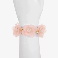 Bijoux Bar Gold Tone Flower Stretch Bracelet