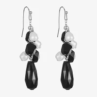 Mixit Silver Tone Simulated Pearl Drop Earrings