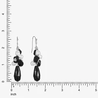 Mixit Silver Tone Simulated Pearl Drop Earrings