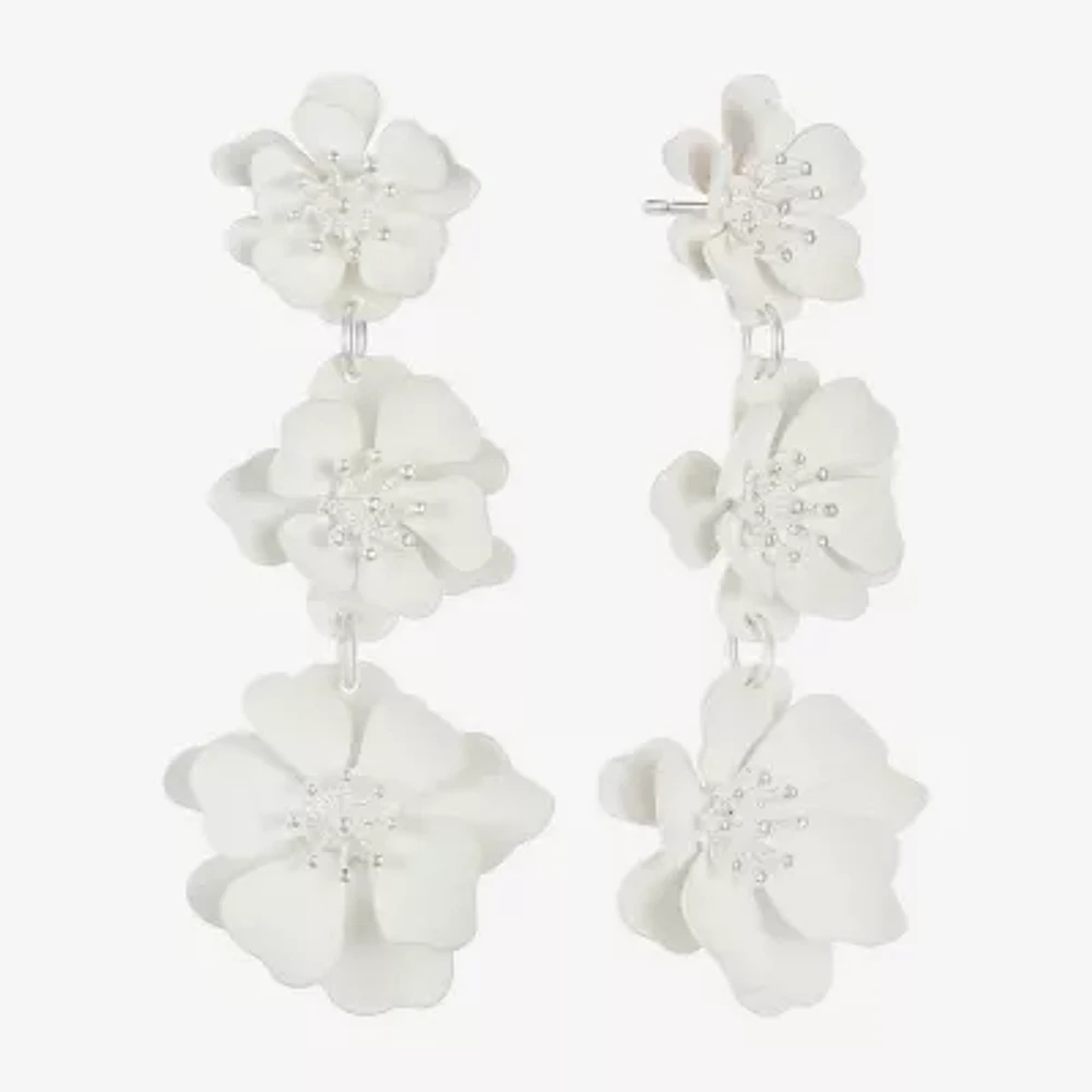 Liz Claiborne Flower Drop Earrings