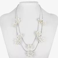 Liz Claiborne Multi Strand Gold Tone Collar Necklace